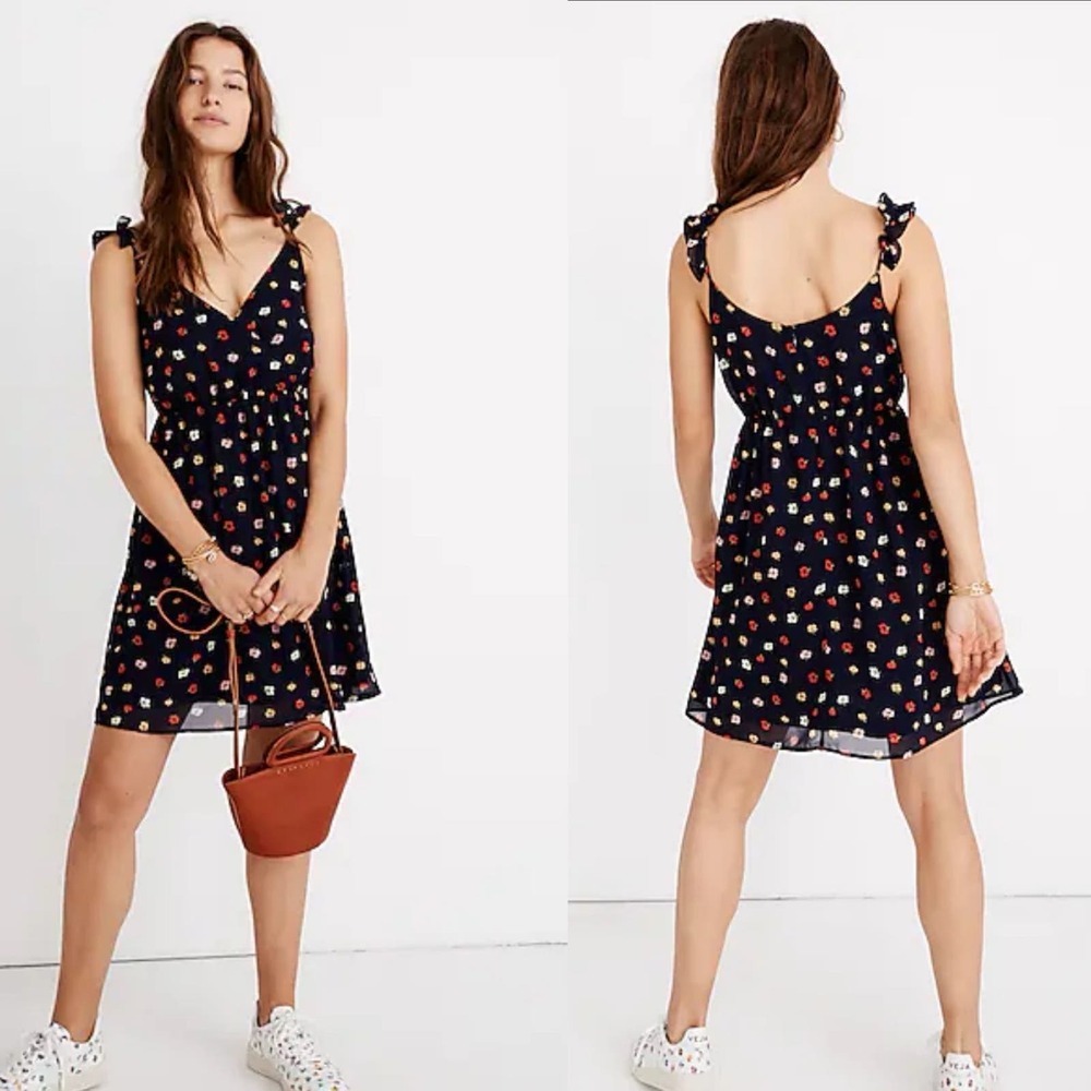 NEW Madewell Ruffle strap wrap in confetti floral